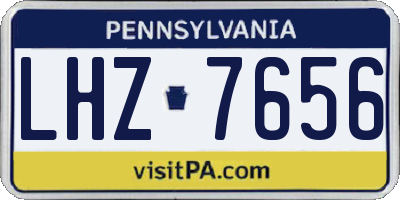 PA license plate LHZ7656