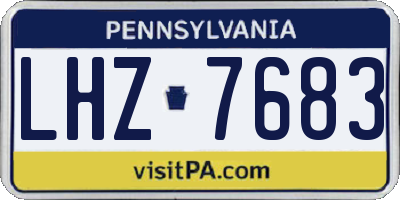 PA license plate LHZ7683