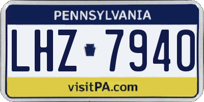 PA license plate LHZ7940