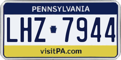 PA license plate LHZ7944
