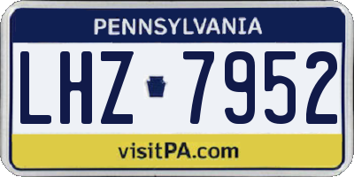 PA license plate LHZ7952