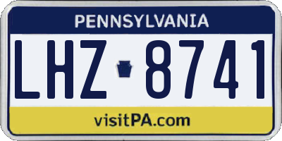 PA license plate LHZ8741