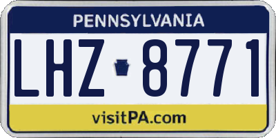 PA license plate LHZ8771