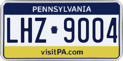 PA license plate LHZ9004