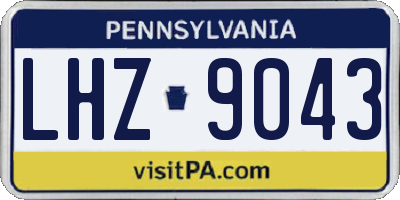 PA license plate LHZ9043