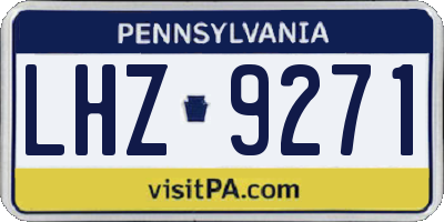 PA license plate LHZ9271