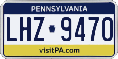 PA license plate LHZ9470