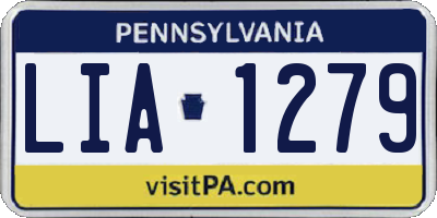 PA license plate LIA1279