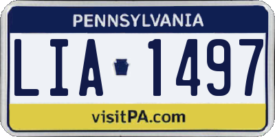 PA license plate LIA1497