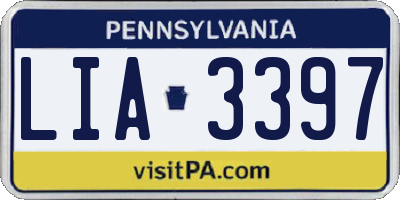 PA license plate LIA3397