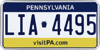 PA license plate LIA4495