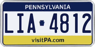 PA license plate LIA4812