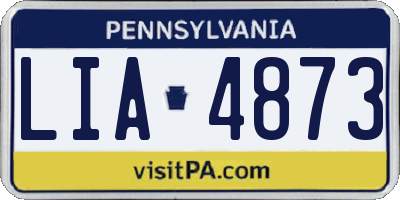 PA license plate LIA4873