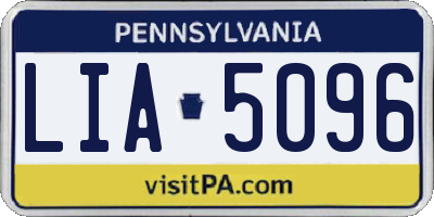 PA license plate LIA5096