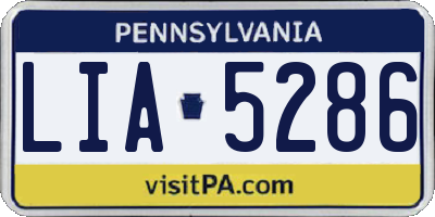 PA license plate LIA5286