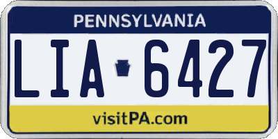 PA license plate LIA6427