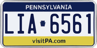 PA license plate LIA6561