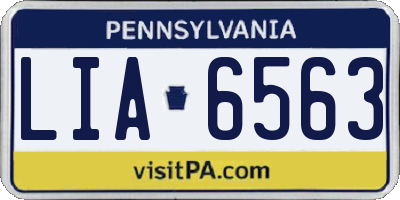 PA license plate LIA6563