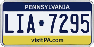 PA license plate LIA7295