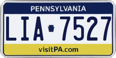 PA license plate LIA7527