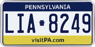 PA license plate LIA8249