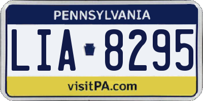 PA license plate LIA8295