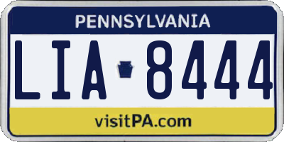 PA license plate LIA8444