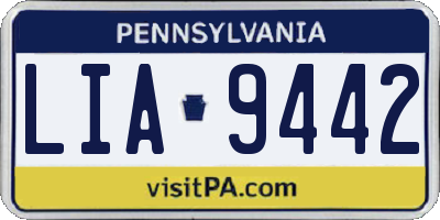 PA license plate LIA9442