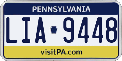 PA license plate LIA9448