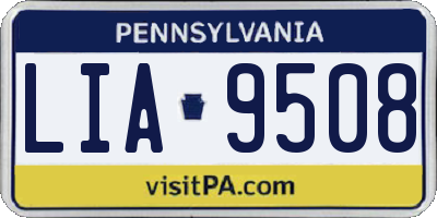 PA license plate LIA9508