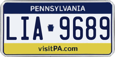 PA license plate LIA9689