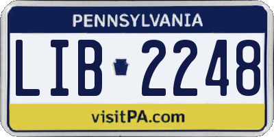 PA license plate LIB2248