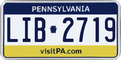 PA license plate LIB2719
