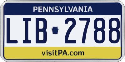 PA license plate LIB2788