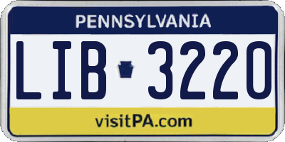 PA license plate LIB3220