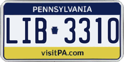 PA license plate LIB3310