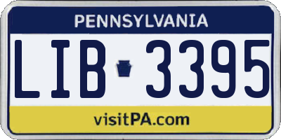 PA license plate LIB3395