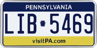PA license plate LIB5469