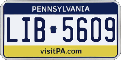 PA license plate LIB5609
