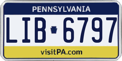 PA license plate LIB6797