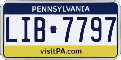 PA license plate LIB7797