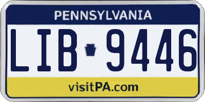 PA license plate LIB9446