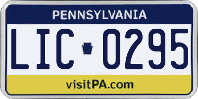 PA license plate LIC0295