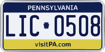 PA license plate LIC0508