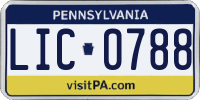 PA license plate LIC0788