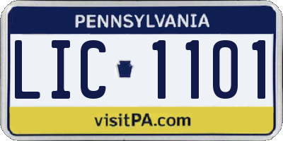 PA license plate LIC1101