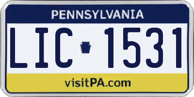 PA license plate LIC1531