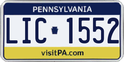 PA license plate LIC1552