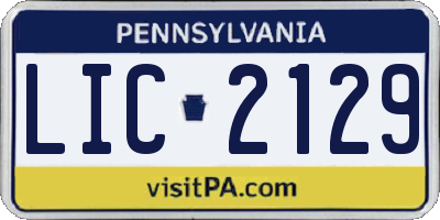PA license plate LIC2129