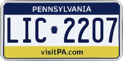 PA license plate LIC2207